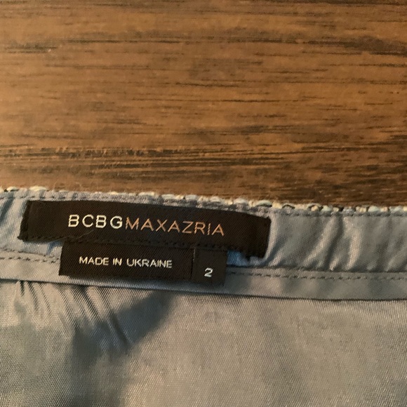 BCBG Pastel Blue Skirt with fringe. - Picture 3 of 5